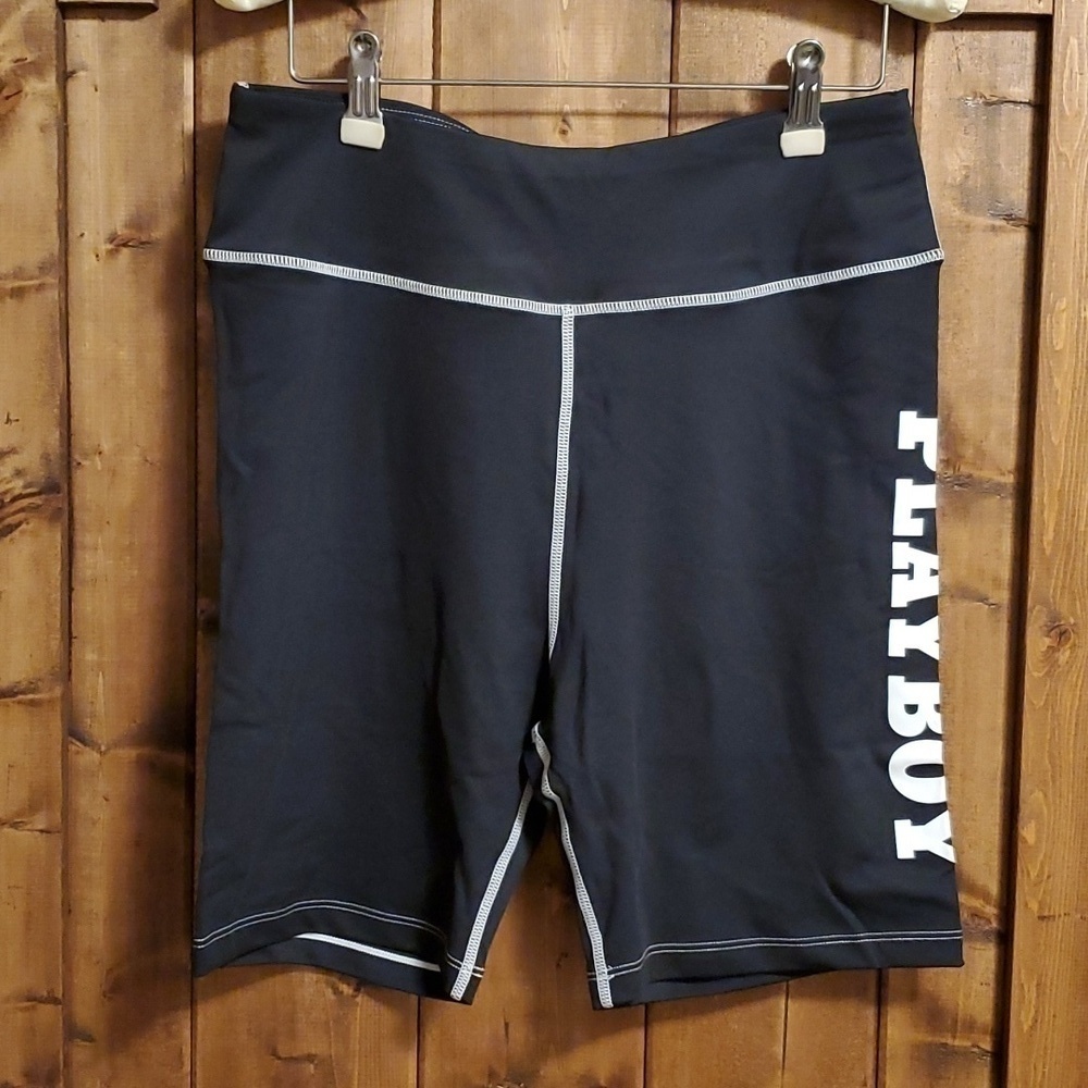 Playboy x Missguided Black Active Shorts Size 10